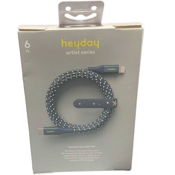 Heyday Artist Series 6ft Fast Charging USB-C to 8-pin Cable for iPhone, iPad - Picture 2 of 10